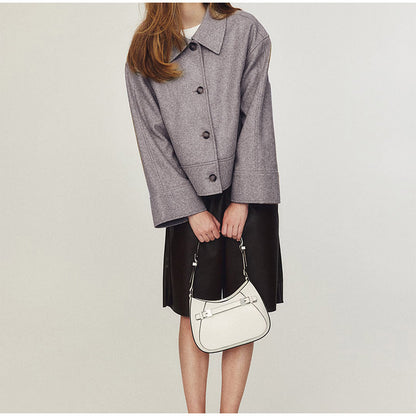 Women's fashionable oversized jacket with innovative collar NOVAE