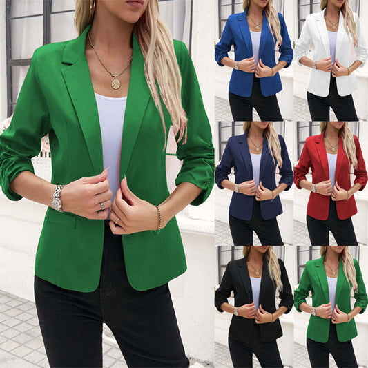 Women's blazer in an elegant style with sophisticated puff sleeves NOVAE