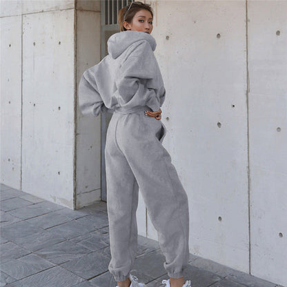 Women's fashionable hoodie jumpsuit with a relaxed fit and practical pockets NOVAE