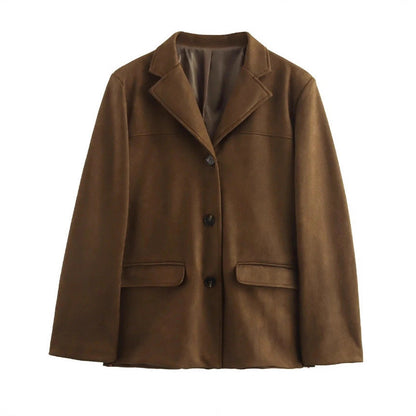 Women's fashionable wool blazer with pockets and high-quality workmanship NOVAE