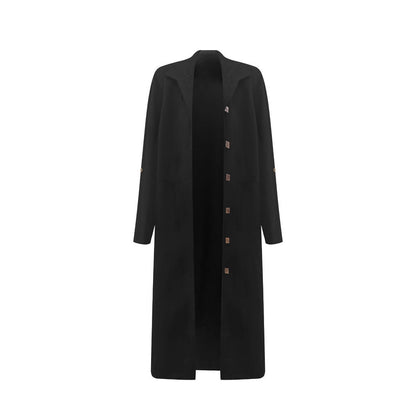 Women's Oversized Long Blazer with Functional Pocket Details NOVAE