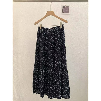 Women's maxi skirt with romantic floral pattern and casual design NOVAE