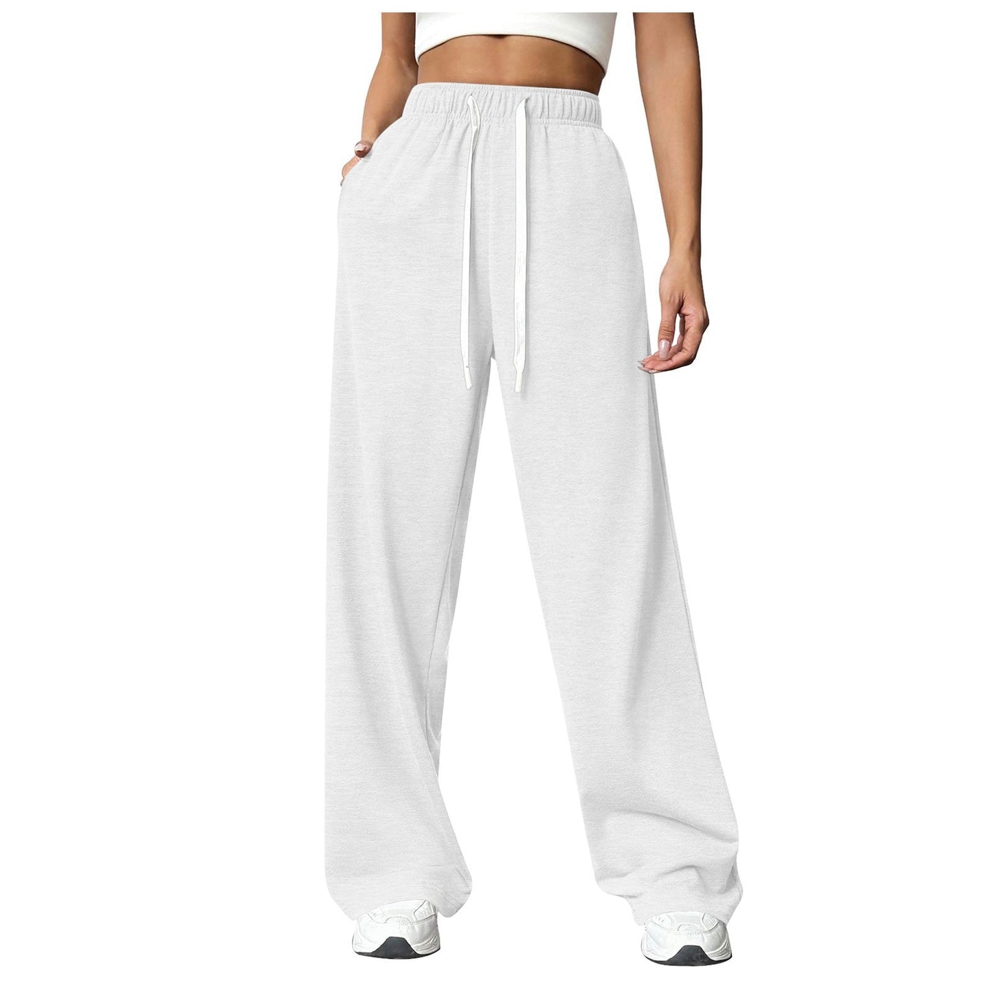 Women's comfortable sports trousers in a casual cut with an elastic waistband NOVAE