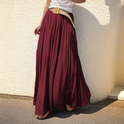 Women's maxi skirt with flowing cut and elastic waistband NOVAE