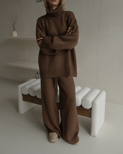 Women's cozy oversized sweater with high collar NOVAE