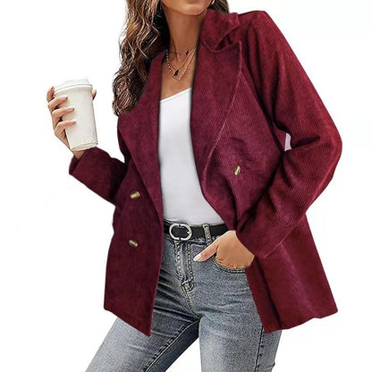 Women's modern corduroy blazer with a relaxed cut and practical pockets NOVAE