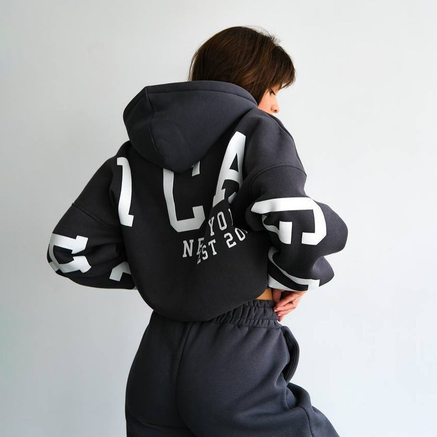 Women's casual oversized hoodie with sporty details NOVAE