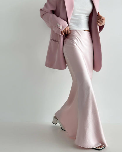 Women's elegant maxi skirt in a silk blend with a figure-flattering cut NOVAE