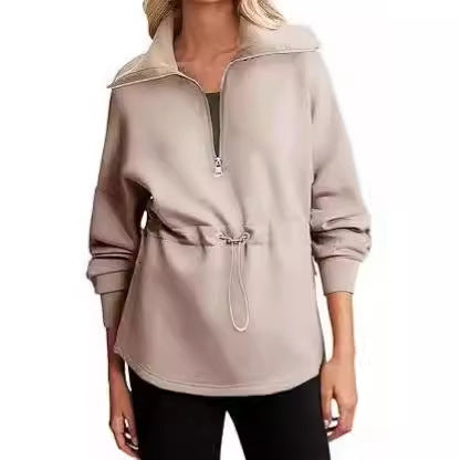 Women's casual hooded sweatshirt with practical drawstring adjustment NOVAE