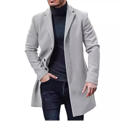 Men's elegant long coat with a slim fit NOVAE