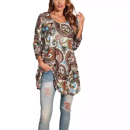 Women's tunic with unique mandala print NOVAE