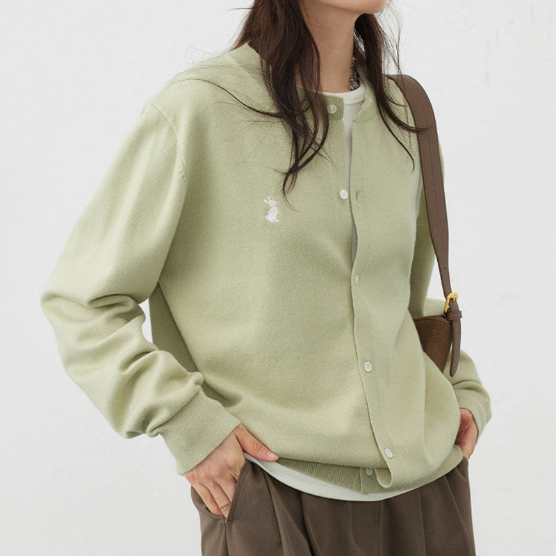 Women's soft cardigan with fine button details and elegant design NOVAE