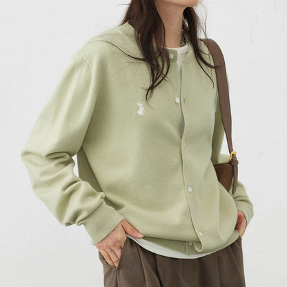 Women's soft cardigan with fine button details and elegant design NOVAE