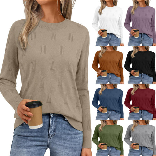 Women's Fashionable Knit Sweater with Textured Pattern NOVAE