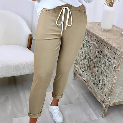 Women's Comfortable Leisure Trousers with Adjustable Waistband and Casual Cut NOVAE