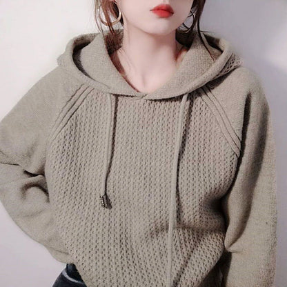 Women's hoodie with innovative structure and casual cut NOVAE