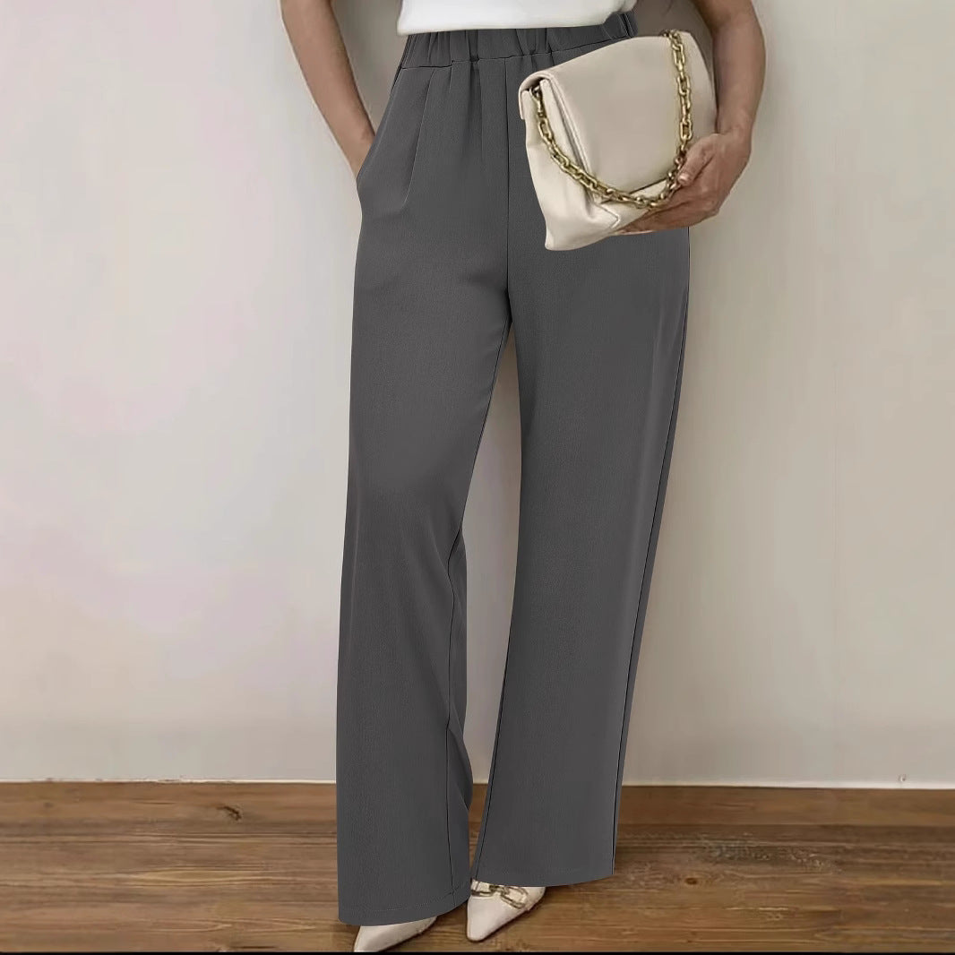 Women's elegant wide pleated trousers NOVAE