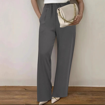 Women's elegant wide pleated trousers NOVAE