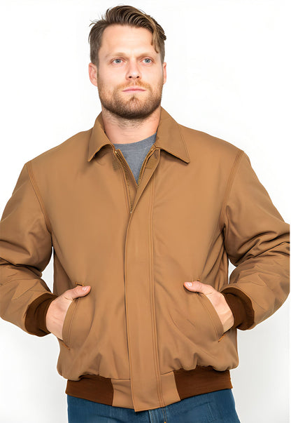 Men's casual transitional jacket with practical stand-up collar NOVAE