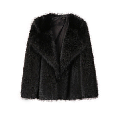 Women's elegant faux fur blazer with stylish collar NOVAE