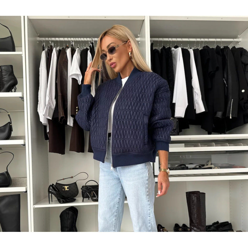 Women's quilted jacket in a sporty yet elegant design with voluminous sleeves NOVAE