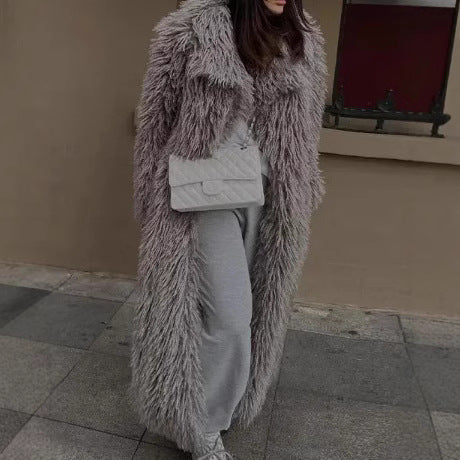 Women's Fluffy Oversized Faux Fur Coat NOVAE