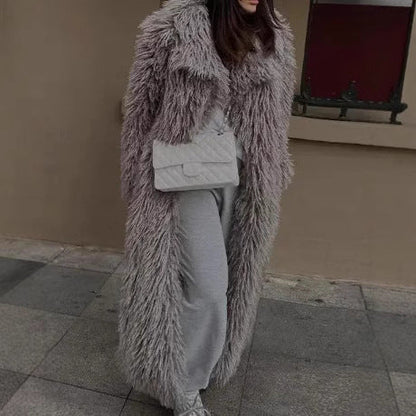 Women's Fluffy Oversized Faux Fur Coat NOVAE