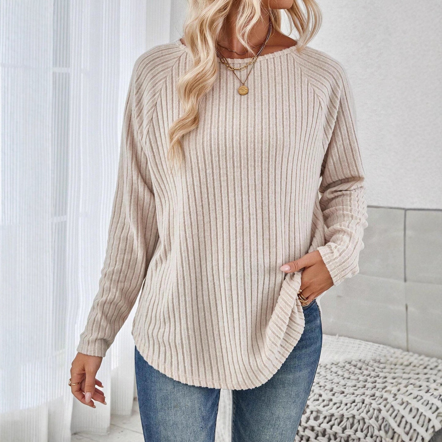 Women's Long-Sleeved Striped Shirt NOVAE