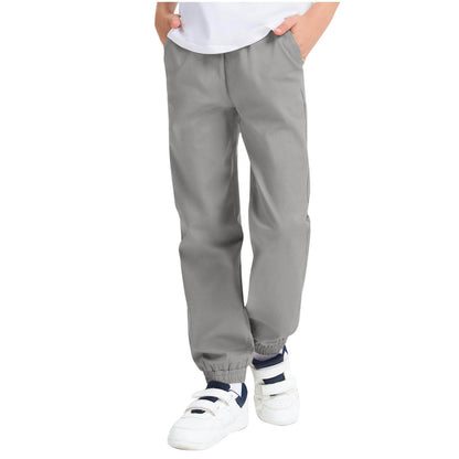 Boys' leisure trousers with elasticated waistband and side pockets NOVAE