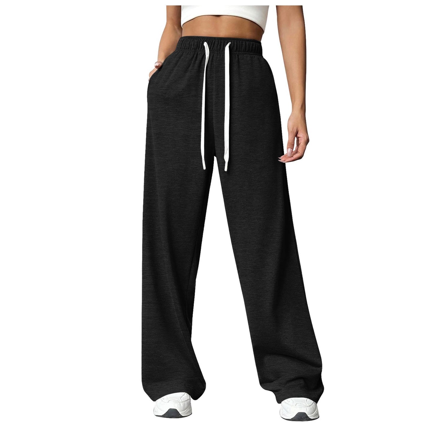 Women's comfortable sports trousers in a casual cut with an elastic waistband NOVAE