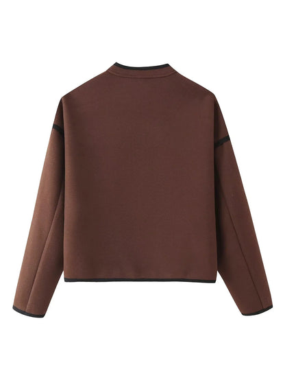 Women's elegant transitional jacket with decorative buttons NOVAE