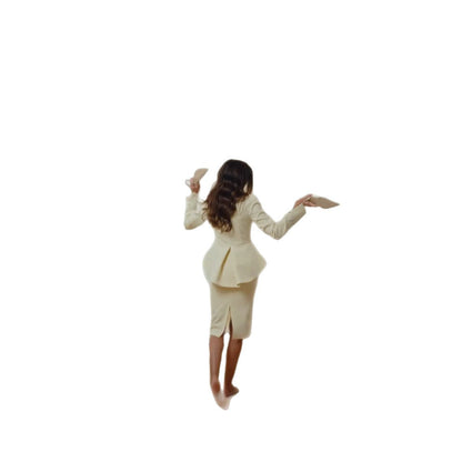 Women's elegant sheath dress with shimmering buttons and feminine cut NOVAE