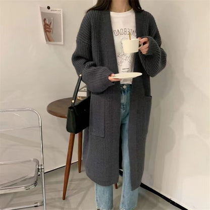 Women's knitted cardigan with a relaxed silhouette and deep pockets NOVAE