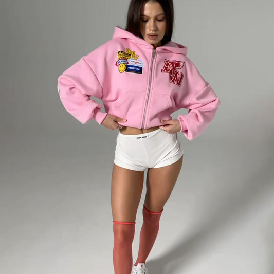 Women's leisure loungewear set with hooded jacket and casual trousers NOVAE