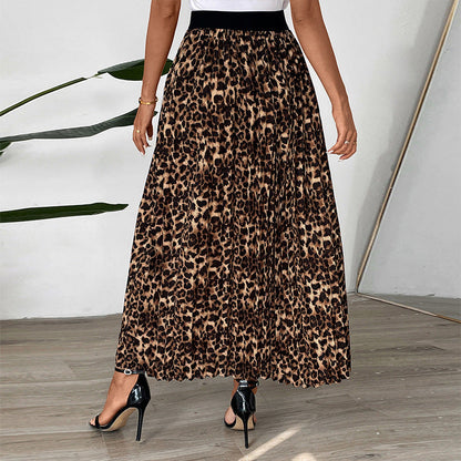 Women's maxi skirt with leopard print NOVAE