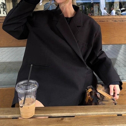 Women's fashionable oversized blazer jacket with practical pockets NOVAE
