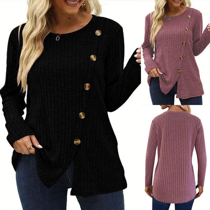 Women's knit sweater with button details NOVAE