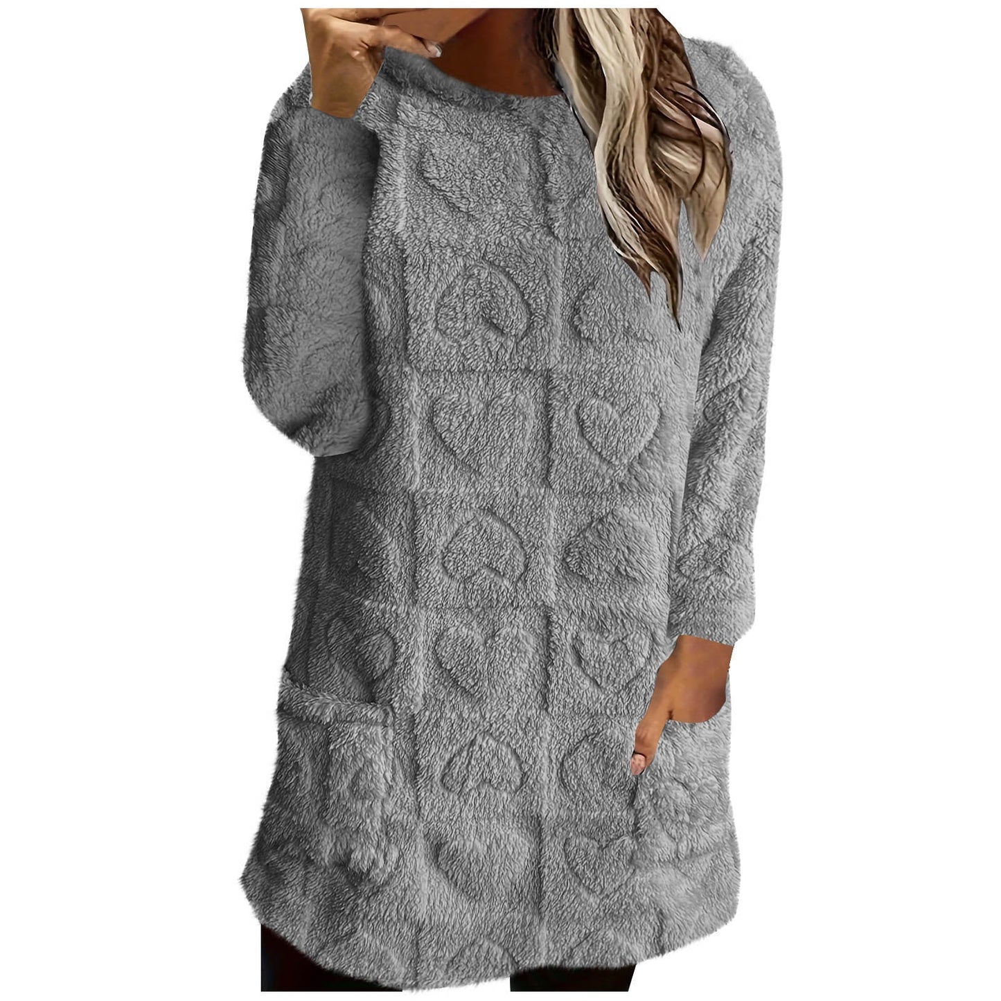 Women's Cozy Tunic with Heart Pattern NOVAE