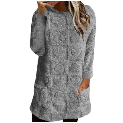 Women's Cozy Tunic with Heart Pattern NOVAE