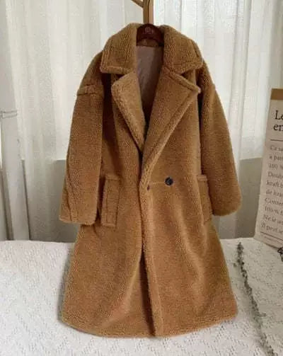 Women's cozy oversized winter coat with soft teddy fleece NOVAE
