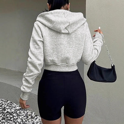 Women's cropped zip-up sweatshirt NOVAE