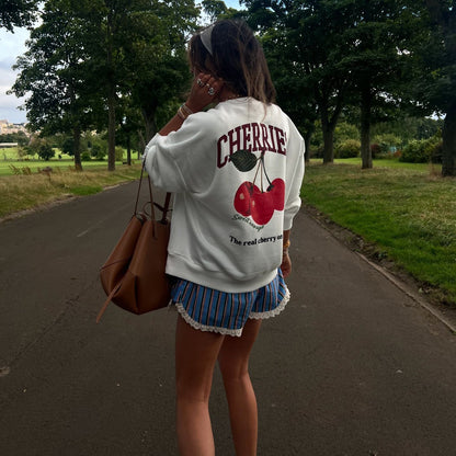 Women's casual sweatshirt with creative fruit motif NOVAE