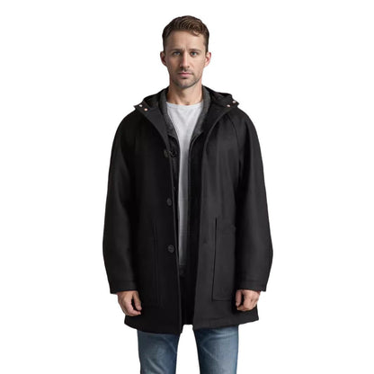 Men's casual hooded coat with comfortable pockets and warm lining NOVAE