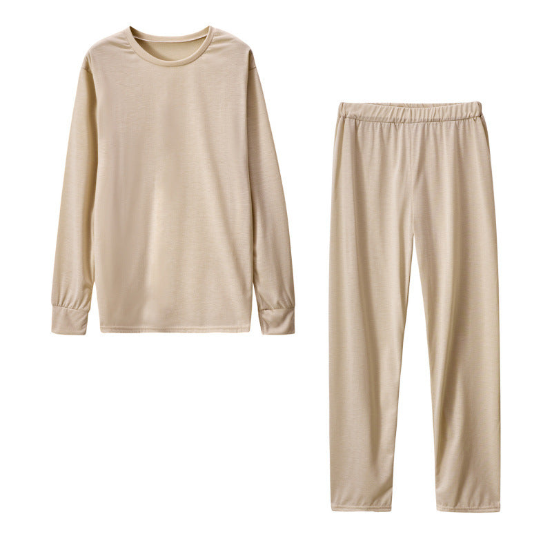 Women's Long Sleeve Pajama Set with Elastic Pants NOVAE