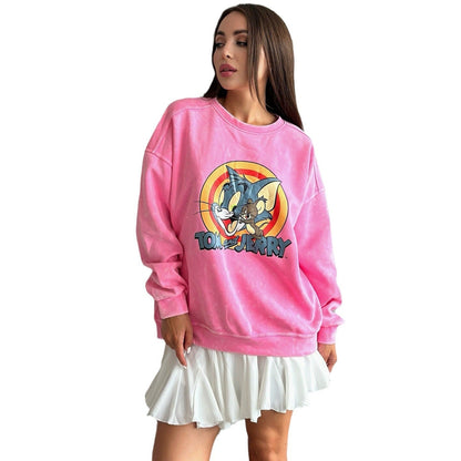 Women's casual hoodie with unique cartoon design NOVAE