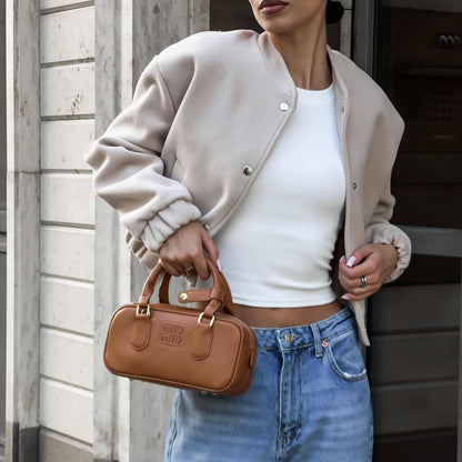 Women's casual bomber jacket with elasticated cuffs and fashionable cut NOVAE