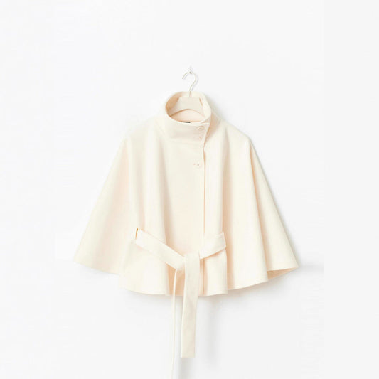 Women's Relaxed Fit Cape Jacket with Tie Belt NOVAE