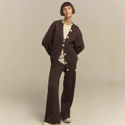Women's comfortable oversized sweater and casual palazzo pants set NOVAE