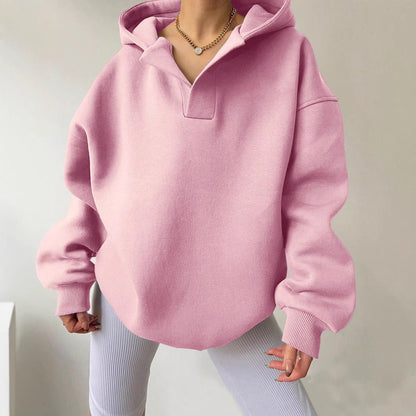 Women's oversized hoodie with fashionable collar and voluminous sleeves NOVAE