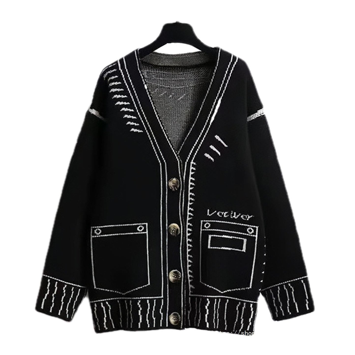 Women's cardigan with creative design and high-quality buttons NOVAE